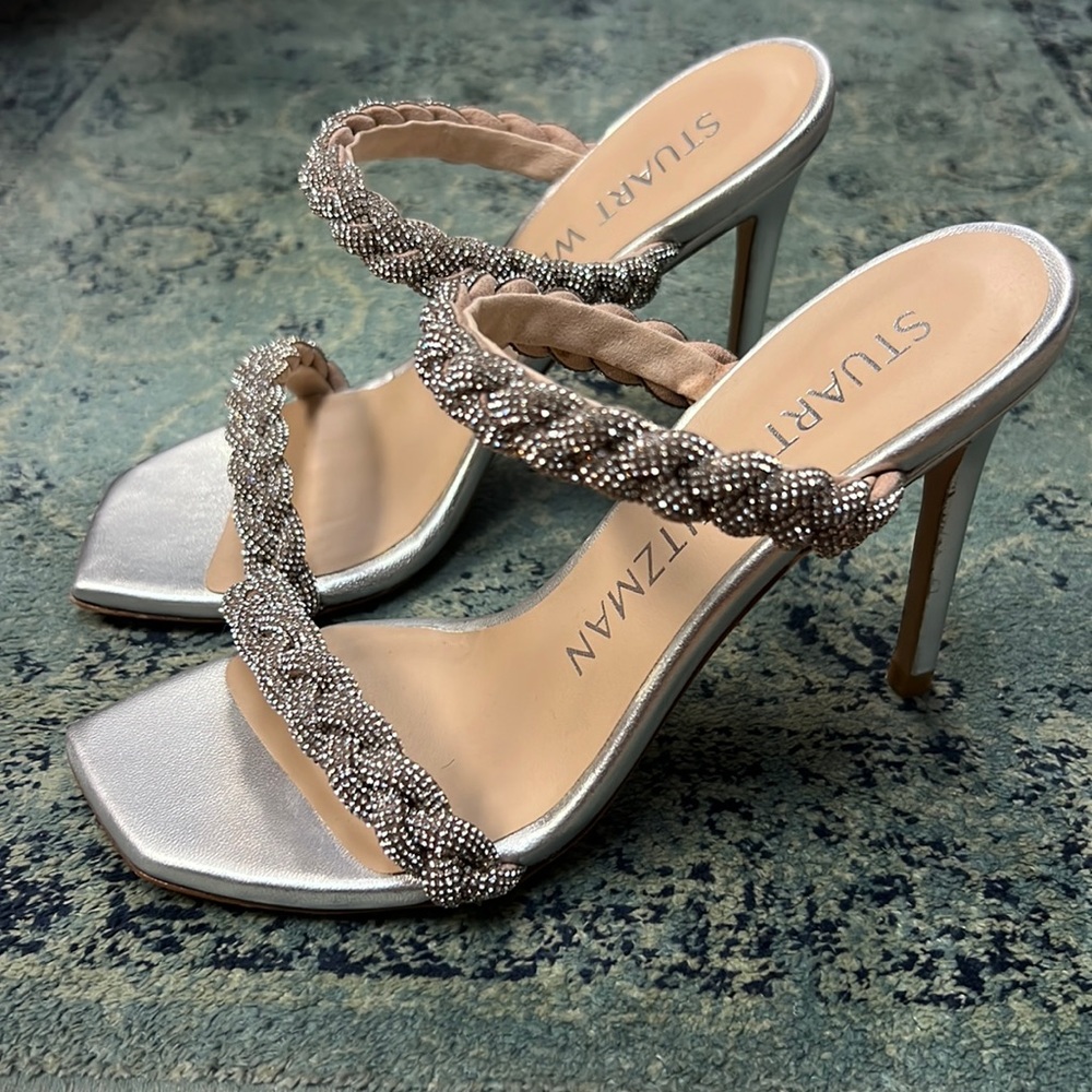 Stuart Weitzman Addison 100 Crystal Slide Sandal